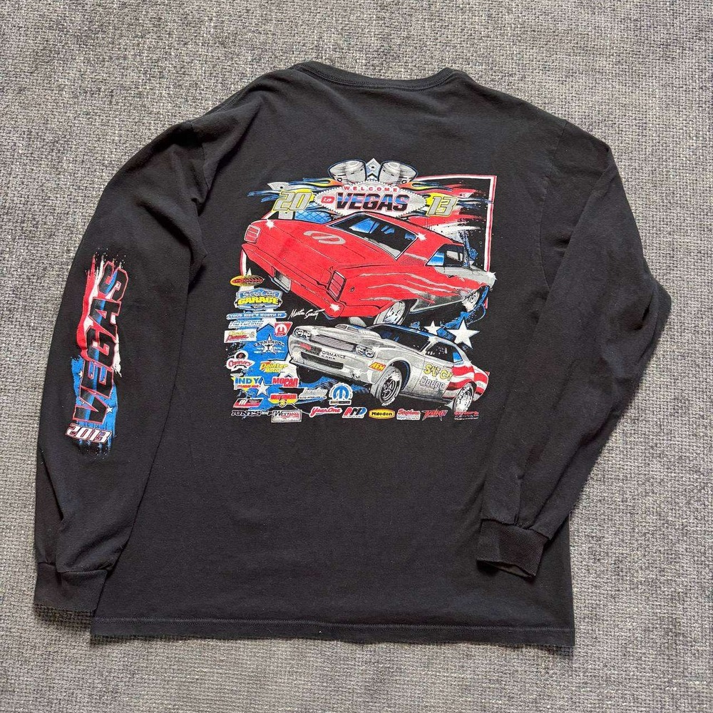 Delta Pro Weight Graphic Tee Mens L Black Mopar Racing Muscle Car Y2K